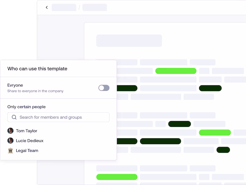 Manage contract use and editing rights